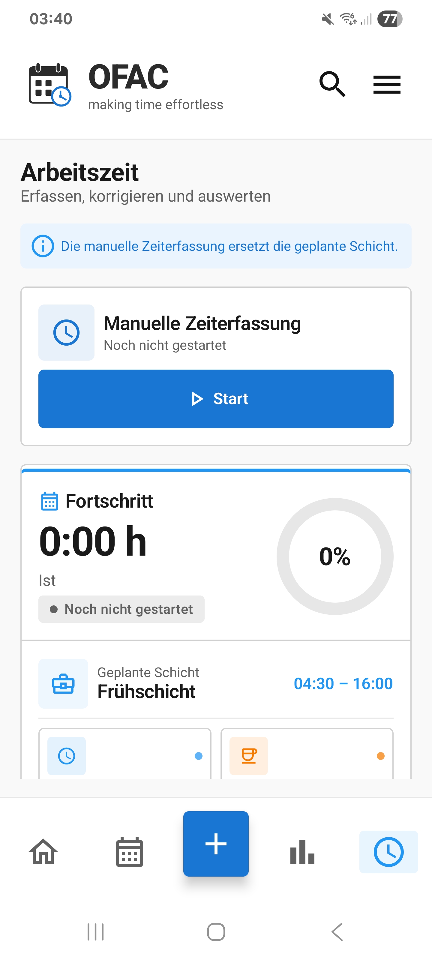 OFAC Arbeitszeiterfassung